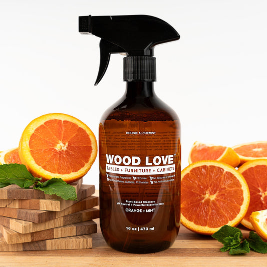 Wood Love Plant - Based Cleaner for Finished Wood Tables, Furniture, Cabinets, and more - Bougie Alchemist