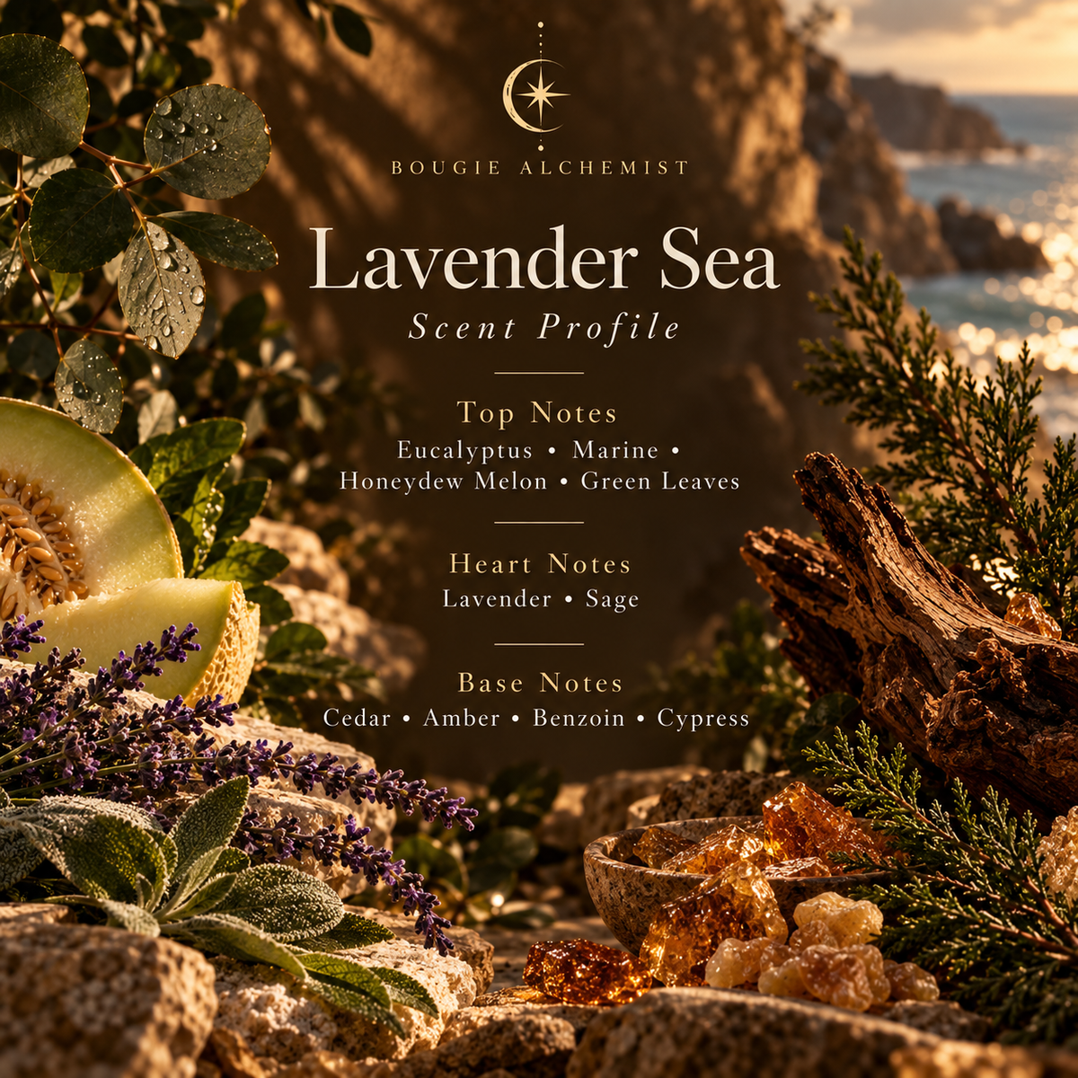Lavender Sea Candle