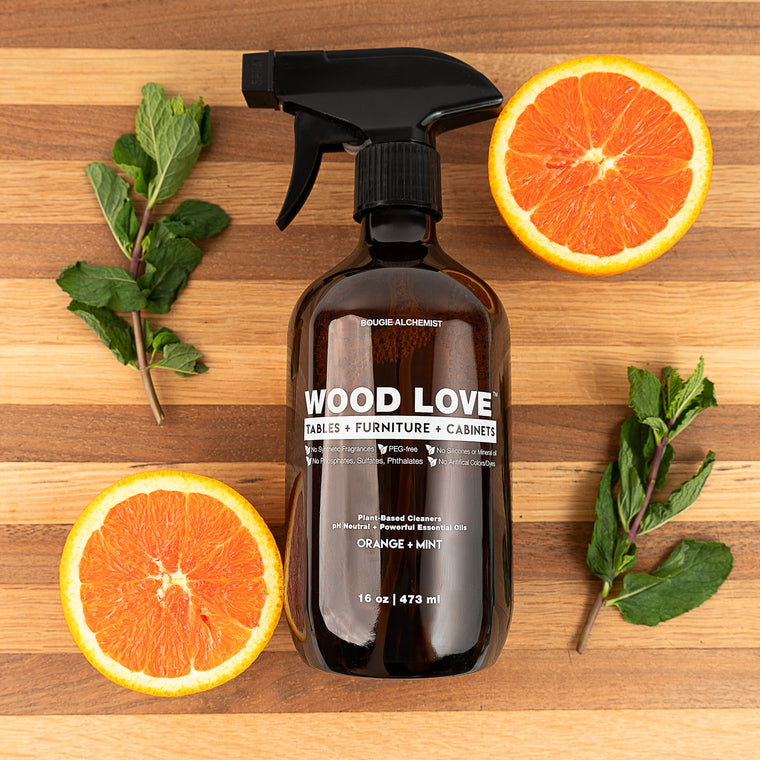 Wood Love Plant - Based Cleaner for Finished Wood Tables, Furniture, Cabinets, and more - Bougie Alchemist