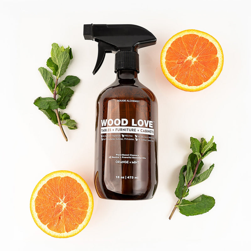 Wood Love Plant - Based Cleaner for Finished Wood Tables, Furniture, Cabinets, and more - Bougie Alchemist