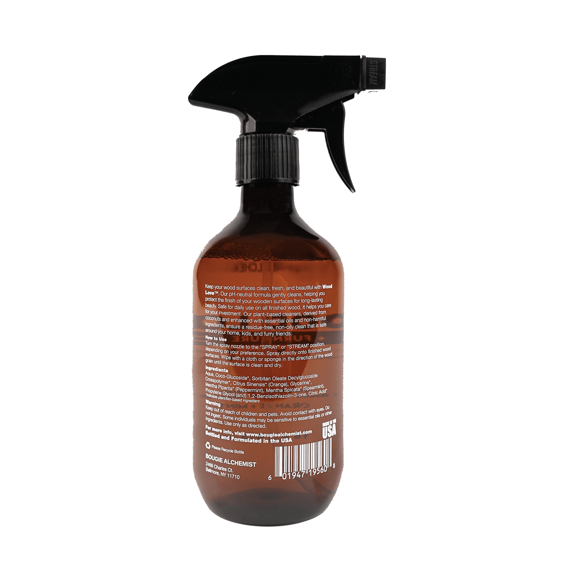 Wood Love Plant - Based Cleaner for Finished Wood Tables, Furniture, Cabinets, and more - Bougie Alchemist
